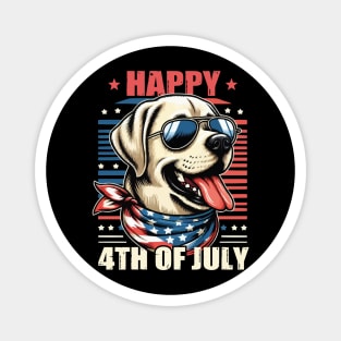 USA Happy 4th of July Patriotic American Labrador Retriever Magnet